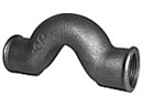 Sort Overbøjning. 3/8" BSP. M/M. ( Skaffevare. )